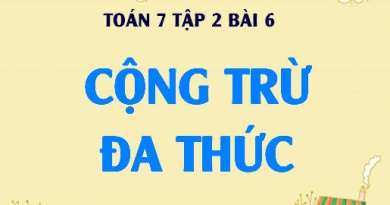 Cách cộng trừ hai đa thức và Bài tập - Toán 7 tập 2 bài 6